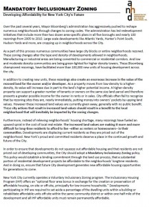 Mandatory Inclusionary Zoning